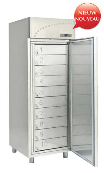 Armoire réfrigérée à casiers - 10 à clef inox CM700KAMP