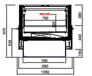 Ilot Diamond GLASS 150 BT/TN avec vitres coulissantes